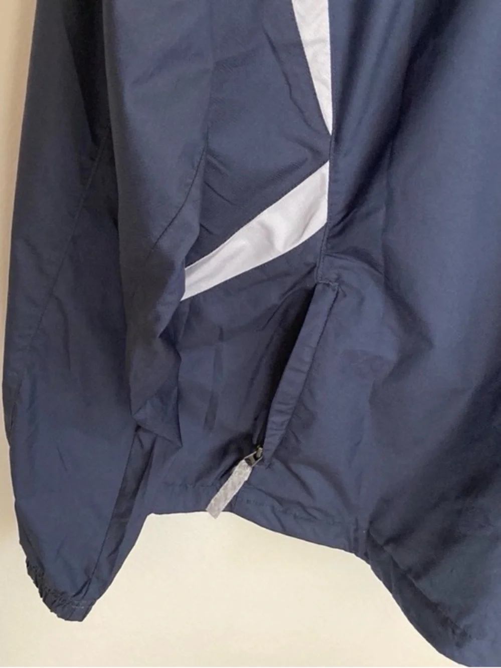 North End Sport Navy Windbreaker with Light Gray Accents, Size Medium, 1/2 zip